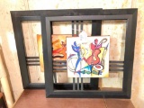 Pair of Contemporary Musician Based Art Pieces, Signed