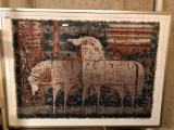 Signed and Numbered Print, Mustangs, 291/300, Artist Name Pictured, 40 Inches Wide and 29 Tall