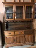 Pine China Cabinet, Missing some Hardware on Bottom Doors