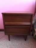 Vintage Wooden 2-Drawer Nightstand