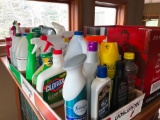 Large Group Of Household Sprays, Cleaners, Polishers, & Similiar Liquids