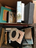 Two Boxes with Picture Frames of Various Sizes