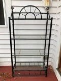 Rack Setting on Patio, Metal and Glass