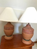 (2) Matching Southwest Design Lamps W/Shades