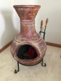 Chimenea In Iron Frame W/Tools