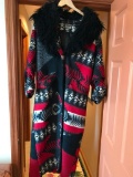 Ladies Coat W/Southwest Design-By Canvasback Wraps Size 