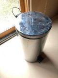 Chrome Trash Can, 24 Inches Tall, 12 Inch Diameter