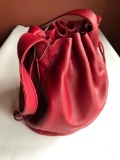 Coach, Red Hobo BAg, Ink Stain, No. D8E-4180, Shows Some Wear