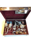 Small Metal Jewelry Box with Rhinestone Costume and More!