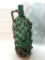 Vintage Green Bottle In Rope Casing