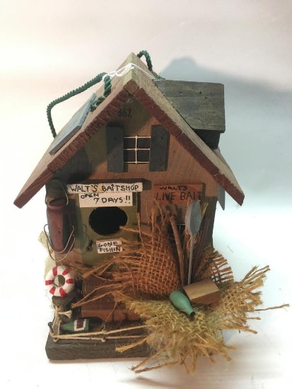 Handcrafted "Bait Shop" Birdhouse