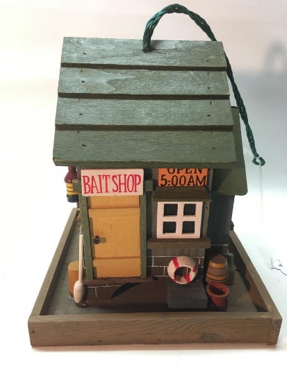 Handcrafted "Bait Shop" Birdhouse