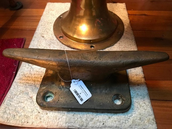 Large Brass Ship Mooring Cleat