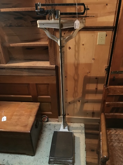 Vintage Cast Iron Doctor's Weight/Height Scales