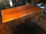 Antique Oak 5-Drawer Desk