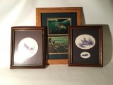 (3) Framed Fishing Prints