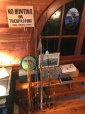 Group Of Older Fishing Poles, Empty Tackle Boxes, & More!