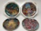 (4) Franklin Mint Cat Plates By Bill Bell