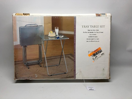 Metal 5-Pc. Tray Table Set In Box