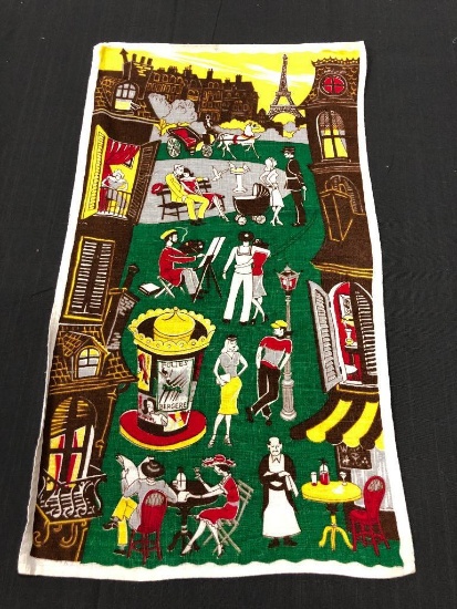 french city- cloth or maybe tea towel