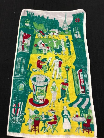 french city- cloth or maybe tea towel
