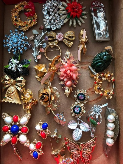 Group of Costume Jewelry, Some Designer, Weiss, Sarah Coventry Etc
