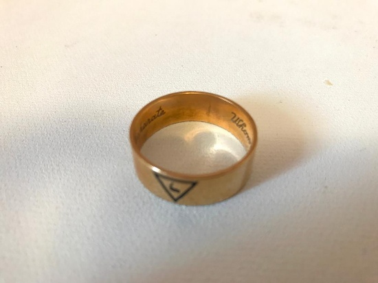14k Gold Weddiing Ring with Inscription