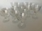 (16) Irrisdescent Stemmed Glasses: (8) Each Water & Wine Glasses