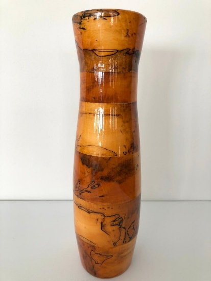 Turned Wooden Vase