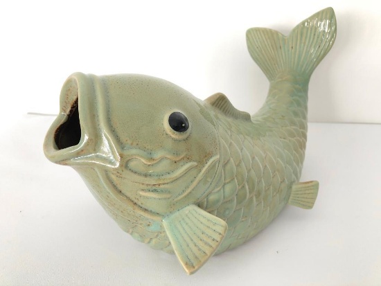 Pottery Decorated Fish Vase