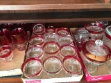 Appox. (100) Pcs. Kings's Crown Ruby Flashed Glassware-Some Rare Items