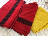 (2) Vintage Hudson Bay Style Wool Blankets