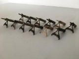 (12) Antique Corn Cob Holders On Legs