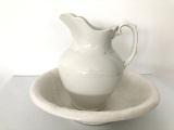 Vintage Pitcher & Bowl Set Marked 