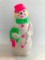 Vintage Plastic Light-Up Snowman Dated 1968