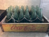 3 Coke, Metal 6 Packs in a Wood Coke Crate!