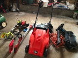 Yard Lot of Electric Tools! Black n Decker mower and weed eater, two more weed eaters and a blower!