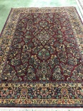 Machine Made Karastan All Wool Sarouk Style Room Size Carpet