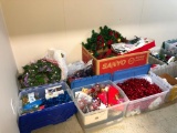 10 Boxes/Totes of Christmas Decorations and More