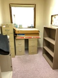 4 Drawer, File Cabinet, 2 Drawer File Cabinets, Two Metal Shelves and More