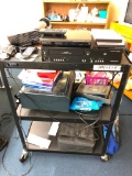 AV Cart with Overhead Projector, Epson Projector, Sony Dvd and Magnavox VCR/dvd
