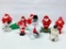 (9) Vintage 1950's/1960's Plastic Santa's & Snowmen