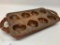 Cast Iron Figural Fruit muffin Baking Pan