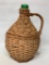 Antique Bottle In Wicker Wrap