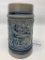 Blue/Gray Stoneware 1/2L Beer Mug W/Tavern Scene