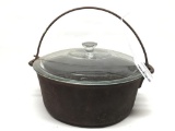 Cast Iron Dutch Oven W/Glass Lid & Handle