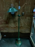 50's Early American Floor Lamp W/Tin Shade