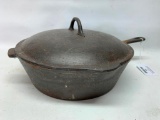 Antique Cast Iron Chicken Skillet W/Lid