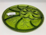 Green Glass Egg Platter