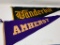 (2) Vintage Felt College Pennants